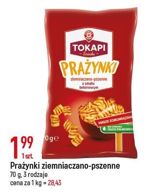 E.Leclerc Prażynki ziemniaczane-pszenne o smaku paprykowym wiodąca marka tokapi oferta