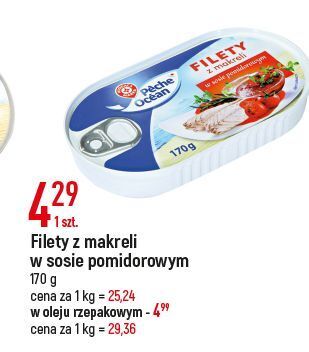 E.Leclerc Filety z makreli w sosie pomidorowym wiodąca marka peche ocean oferta
