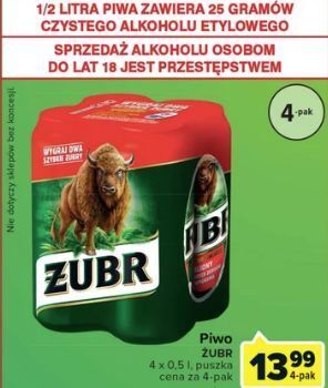 Carrefour Express Piwo żubr 1768 oferta