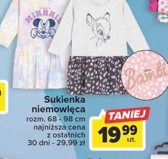 Carrefour Sukienka niemowlęca 68-98 cm oferta