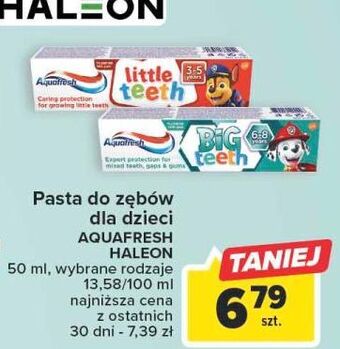 Carrefour Pasta do zębów 3-5 aquafresh little teeth oferta