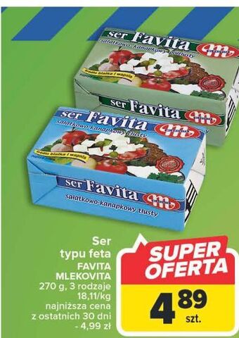 Carrefour Ser sałatkowo-kanapkowy 18 % mlekovita favita oferta