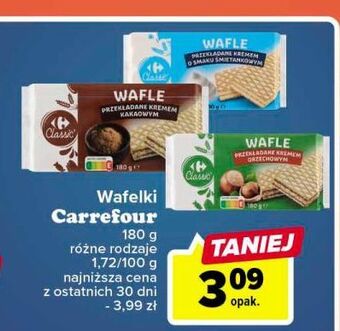 Carrefour Market Wafle z kremem o smaku orzechowym carrefour oferta