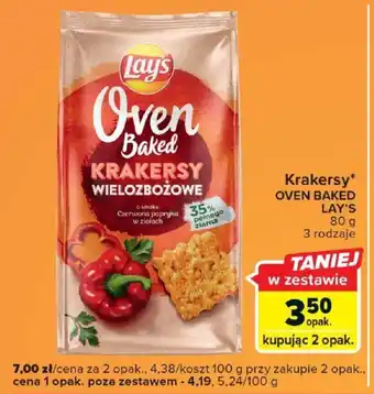 Carrefour Lay's Krakersy Oven Baked 80g oferta