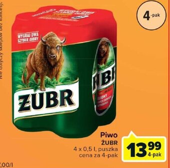 Carrefour Żubr Piwo 4x0,5l oferta