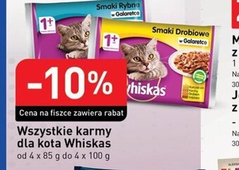 Stokrotka Whiskas Wszystkie karmy dla kota 4x85g/4x100g oferta