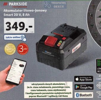 Lidl Parkside Akumulator litowo-jonowy Smart 20V, 8Ah oferta