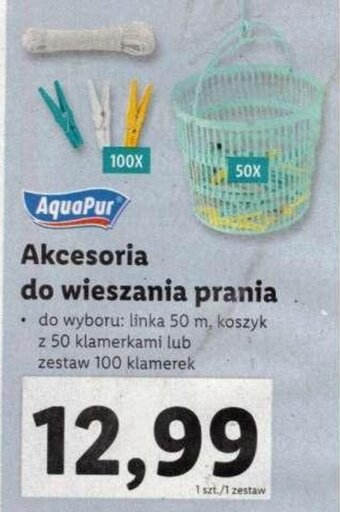 Lidl AquaPur akcesoria do wieszania prania oferta