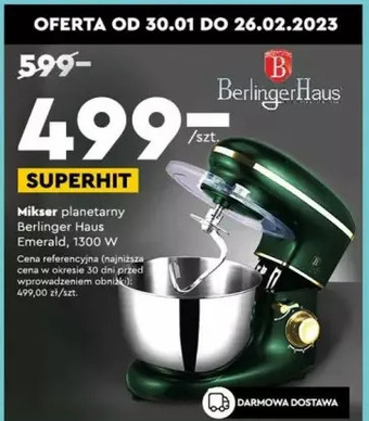 Biedronka Mikser planetarny emerald 1300 w berlinger haus oferta