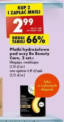 Biedronka Hydrożelowe płatki pod oczy collagen be beauty care oferta