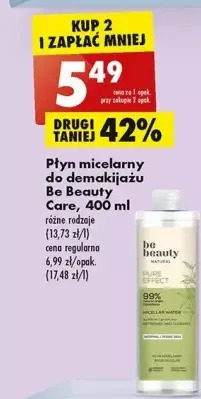 Biedronka Płyn micelarny pure effect be beauty natural oferta