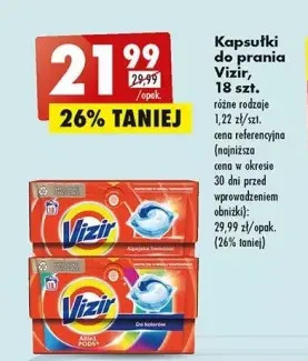 Biedronka Kapsułki do prania kolorów vizir all in one pods oferta