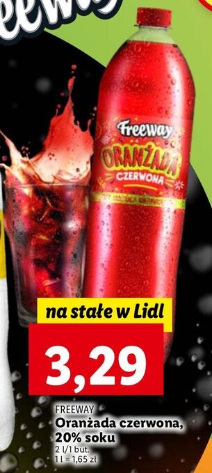 Lidl Oranżada czerwona freeway oferta