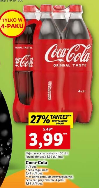 Lidl Napój coca-cola oferta