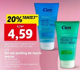 Lidl Żel do mycia twarzy cien aqua rich oferta