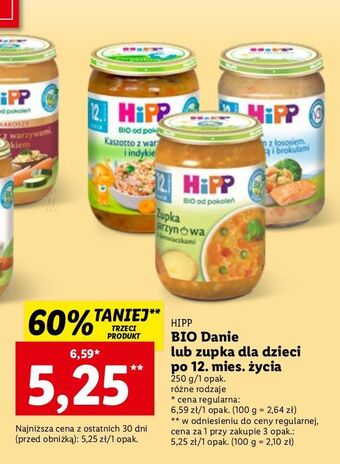 Lidl Makaron z łososiem marchewką i brokułami hipp oferta