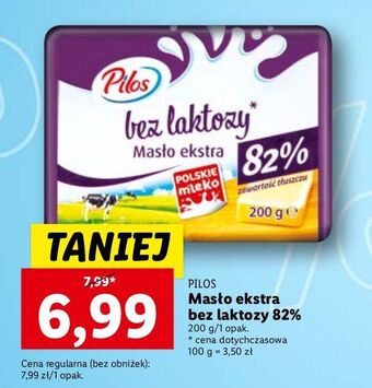 Lidl Masło ekstra bez laktozy 82% pilos oferta