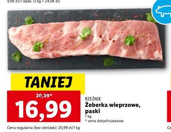 Lidl Żeberka wieprzowe paski rzeźnik codzienna dostawa oferta