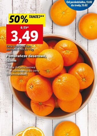 Lidl Pomarańcze deserowe oferta