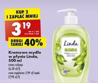 Biedronka Mydło w płynie oliwka linda oferta