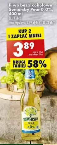 Biedronka Piwo somersby pear 0.0% oferta