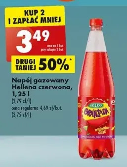 Biedronka Oranżada czerwona hellena oferta