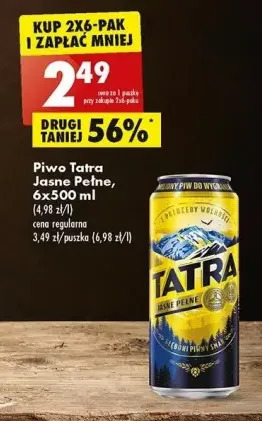 Biedronka Piwo tatra jasne pełne oferta