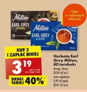 Biedronka Herbata strong milton earl grey oferta
