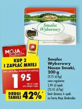 Biedronka Smalec wyborowy nasze smaki oferta