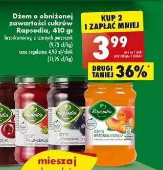 Biedronka Dżem czarna porzeczka rapsodia oferta