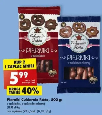 Pierniki w czekoladzie mlecznej cukiernia róża