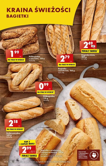 Biedronka Półbagietka z ziarnami oferta
