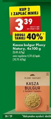Biedronka Kasza bulgur plony natury oferta