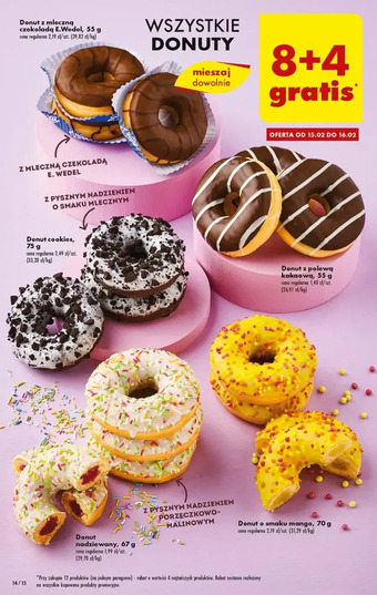 Biedronka Donut o smaku mango oferta