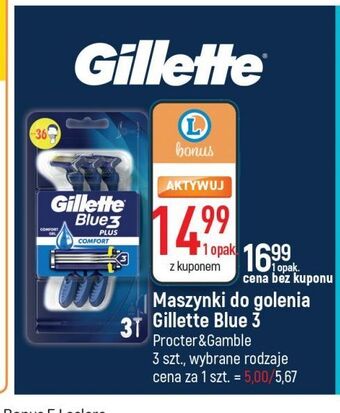 E.Leclerc Maszynka do golenia gillette blue 3 comfort oferta