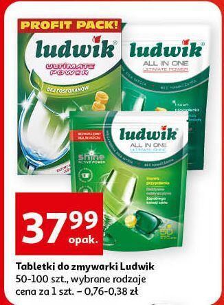 Auchan Tabletki do zmywarek lemon ludwik all in one oferta