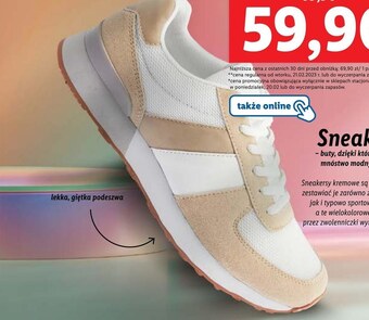 Lidl Sneakersy damskie oferta