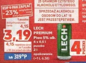 Kaufland Lech Premium Piwo 5% alk. 0,5l oferta