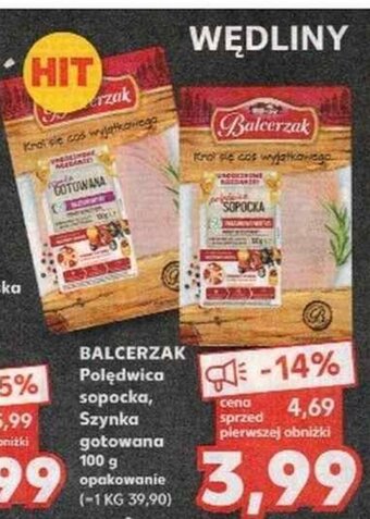 Kaufland Balcerzak polędwica sopocka/szynka gotowana 100g oferta