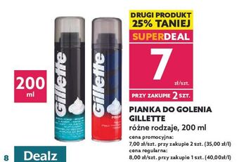 Dealz Pianka do golenia skóry wrażliwej gillette foam oferta