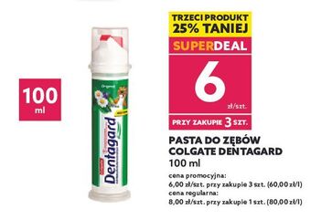 Dealz Pasta do zębów z pompką colgate dentagard oferta