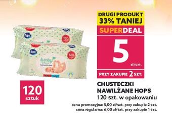 Dealz Chusteczki nawilżane hops baby pure oferta