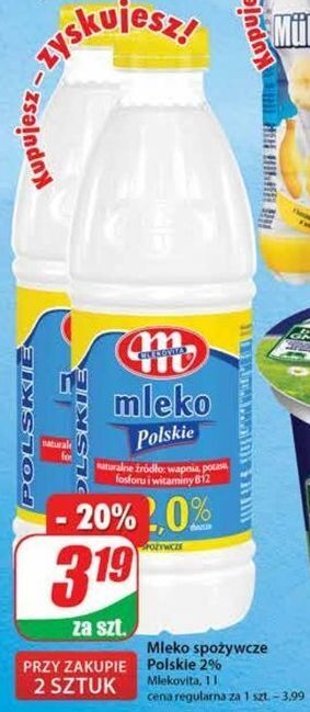 Dino Mleko polskie 2% mlekovita oferta