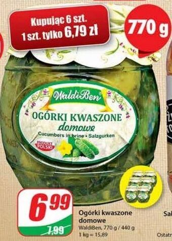 Dino Ogórki kwaszone domowe waldiben oferta