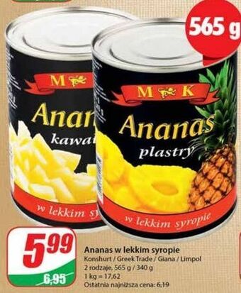 Dino Ananas plastry m&k oferta