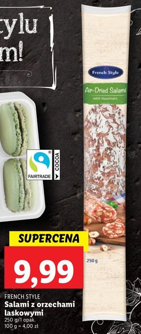 Lidl Salami z orzechami laskowymi french style oferta