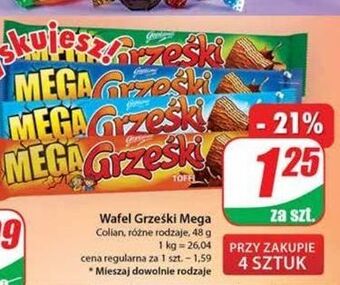 Dino Wafelek kakaowy w czekoladzie mlecznej grześki mega oferta