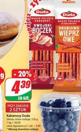 Dino Kabanosy drobiowo-wieprzowe silesia duda specialite nasze polskie! oferta