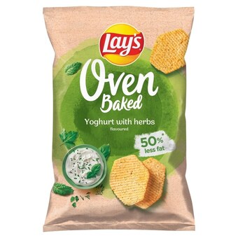 Społem Lay's oven baked pieczone formowane chipsy ziemniaczane o smaku jogurtu z ziołami 125 g oferta