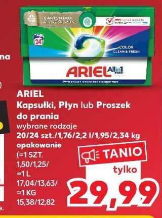 Kaufland Kapsułki do prania color ariel all in 1 oferta